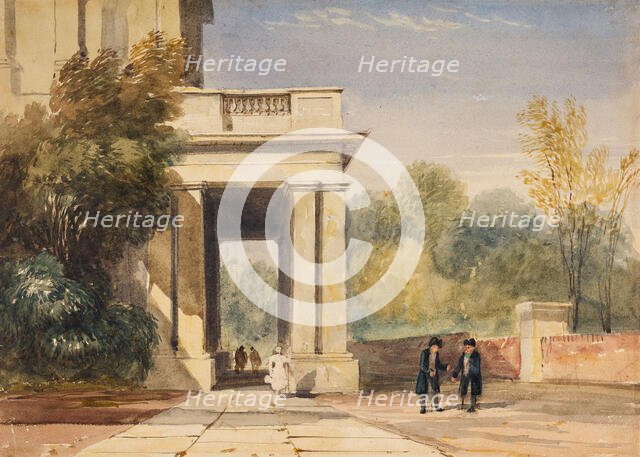 Portico, Chelsea Hospital, 1820-40. Creator: David Cox the Elder.
