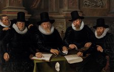 Four Regents and the ‘House Father’ of the Amsterdam Lepers’ Asylum, 1624. Creator: Werner Jacobsz. van den Valckert.