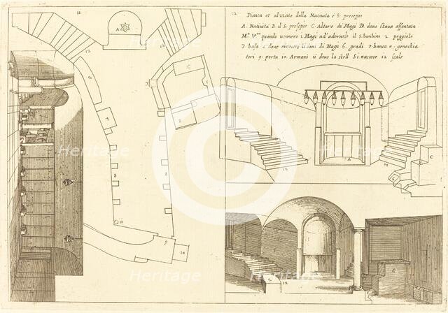 Plan and Elevation of the Church of the Holy Nativity, 1619. Creator: Jacques Callot.