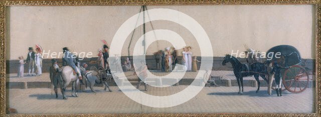 Le passage du pont Royal, c1800. Creator: Louis Leopold Boilly.