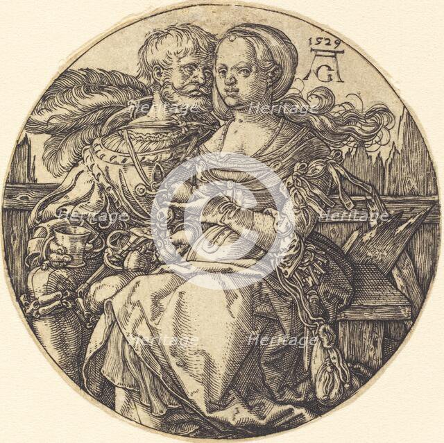 A Couple of Lovers Seated, 1529. Creator: Heinrich Aldegrever.