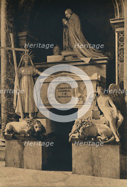 'Roma - Basilica of St. Peter - Tomb of Clement XIII, by Canova', 1910. Artist: Unknown.