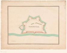 Map of Thionville, c.1710. Creator: Anon.