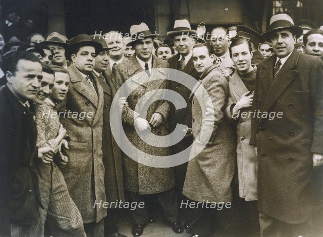 German boxer Max Schmeling arrives in Barcelona, Spain, 1933. Artist: Unknown