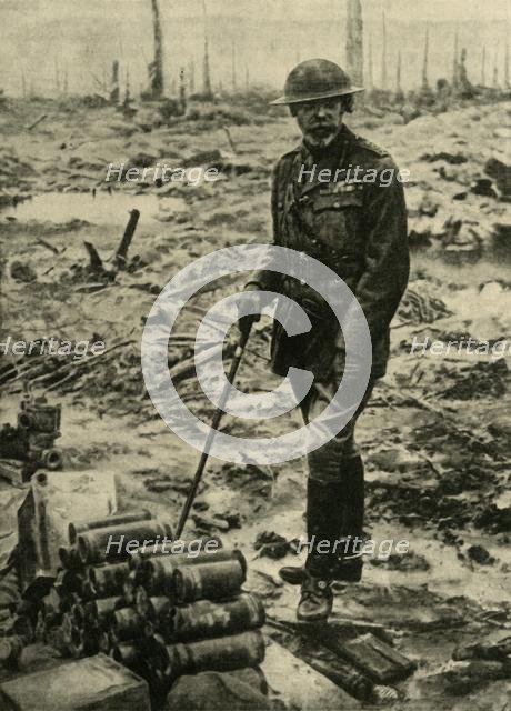 King George V visits the front, West Flanders, Belgium, First World War, 1917, (c1920). Creator: Unknown.