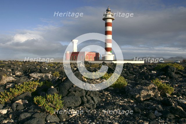 Lighthouse, Punta de la Ballena, Fuerteventura, Canary Islands.