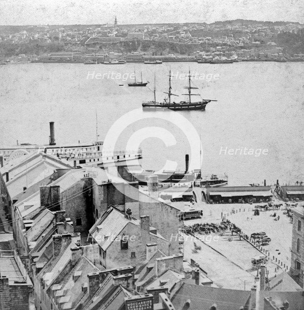 View from Dufferin Terrace, Quebec, Canada.Artist: Kilburn Brothers