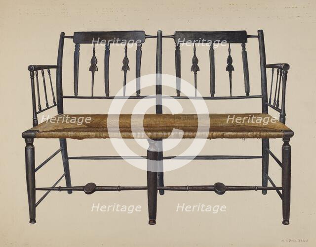 Settee, c. 1942. Creator: Amos C. Brinton.