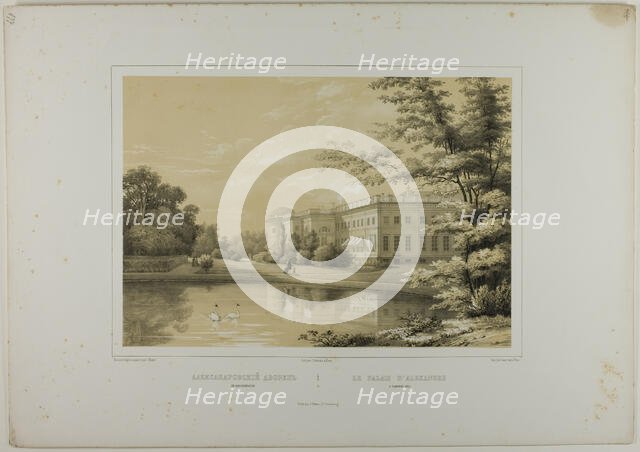 The Palace of Alexandre at Tzarskoé-sélo, c. 1820. Creator: C. Schultz.