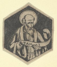 St Matthew the Evangelist, holding a banderole (possibly a modern impression), ca. 1480-1520. Creator: Anon.