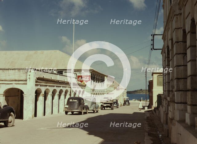 A street in a town of the Virgin Islands, Christiansted, Saint Croix, 1941. Creator: Jack Delano.