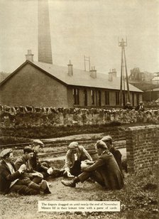 Miners playing cards during the General Strike, Britain, 1926, (1935). Creator: Unknown.