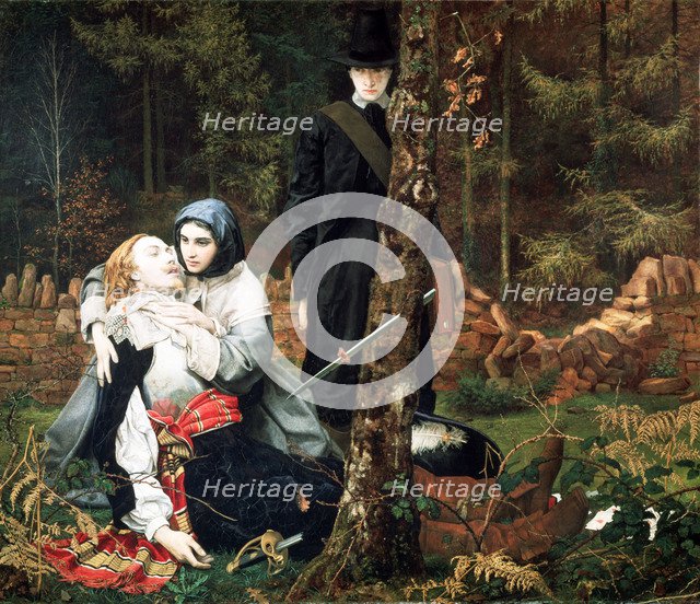 'The Wounded Cavalier', 1855. Artist: William Shakespeare Burton