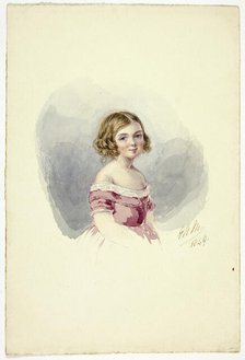 Portrait of a Young Girl, 1849. Creator: Elizabeth Murray.