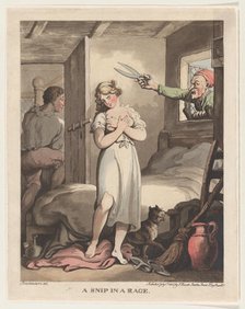 A Snip in a Rage, July 1, 1802., July 1, 1802. Creator: Thomas Rowlandson.