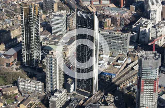 Strata SE1 (also known as 'The Razor' or 'Electric Razor', Newington, London, 2018. Creator: Historic England Staff Photographer.