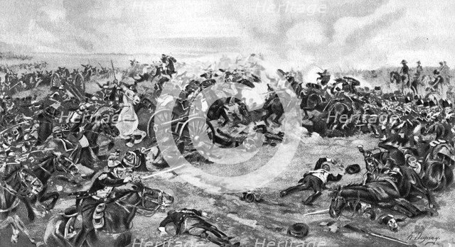 The Battle of Waterloo, fought on 18 June 1815, (1910). Artist: Unknown