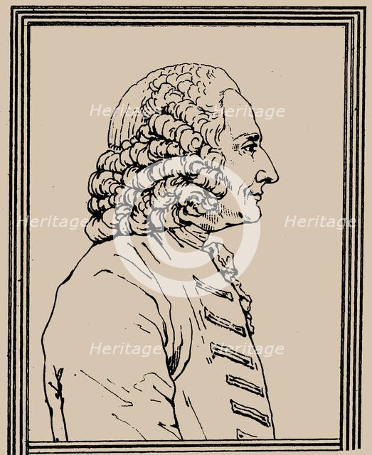 Portrait of the composer Jean-Philippe Rameau (1683-1764), c. 1800. Creator: Landon, Charles-Paul (1761-1826).