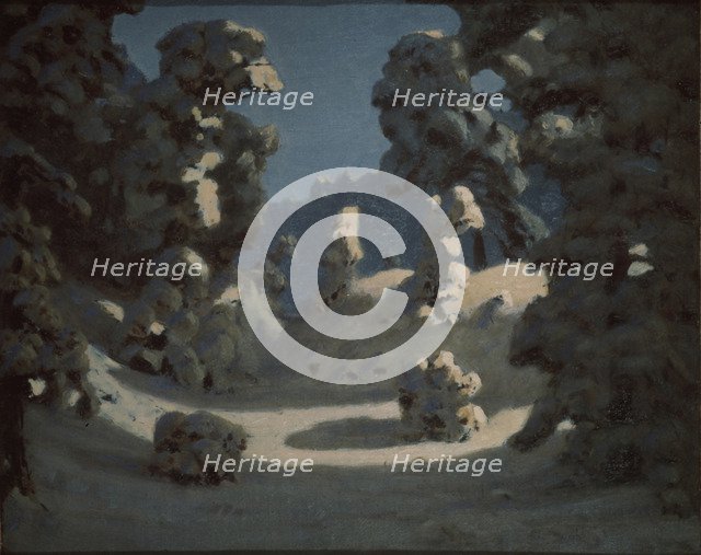 Sunspots on the hoarfrost, 1876-1890. Artist: Kuindzhi, Arkhip Ivanovich (1842-1910)