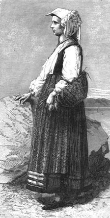 'Peasant Women of Spezia; The Gulf of Spezia', 1875. Creator: Unknown.