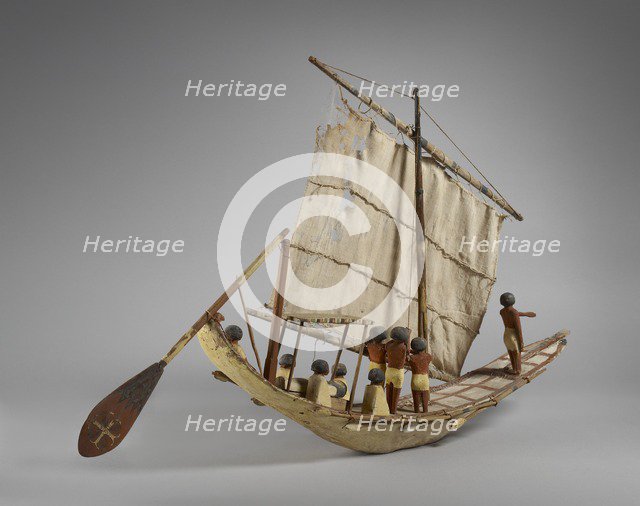 Model of a boat, Middle Kingdom, c1975- 1640 BC. Artist: Unknown.