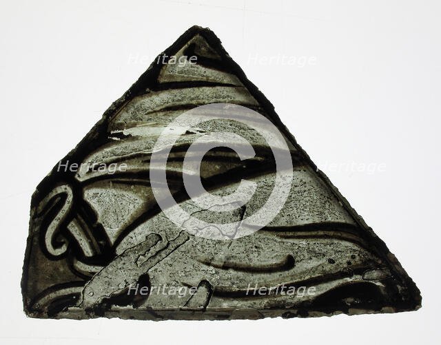 Glass Fragment, European, 14th century. Creator: Unknown.