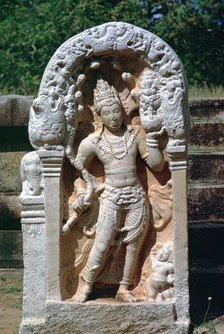 Naga King on a guard stone, 8th century. Artist: Unknown