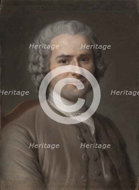 Portrait of Jean-Jacques Rousseau (1712-1778). Artist: La Tour, Maurice Quentin de (1704-1788)