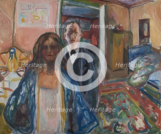 The artist and his model, 1919-1921.