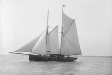 The schooner 'Prima Donna', 1914. Creator: Kirk & Sons of Cowes.