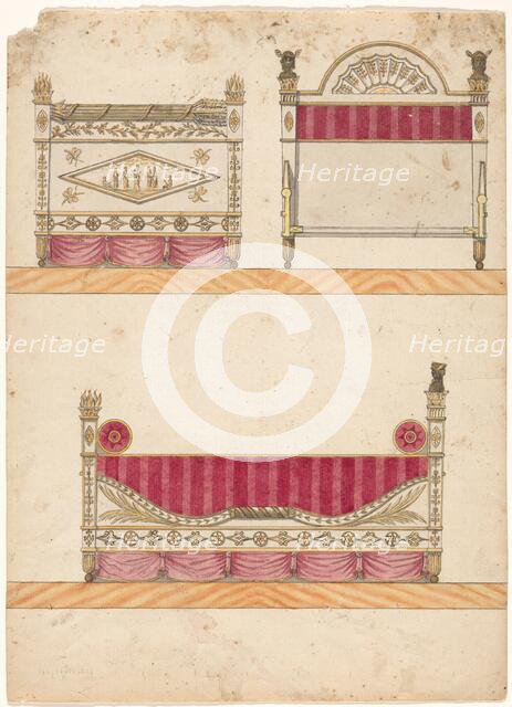 Design for a crib, c.1790. Creator: Anon.