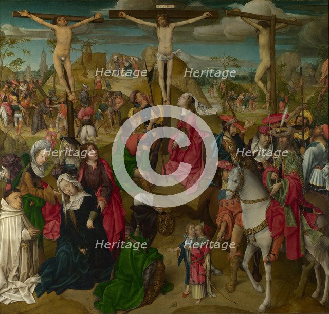 The Crucifixion (Triptych: Scenes from the Passion of Christ, central Panel), c. 1510. Artist: Master of Delft (active Early 16th cen.)