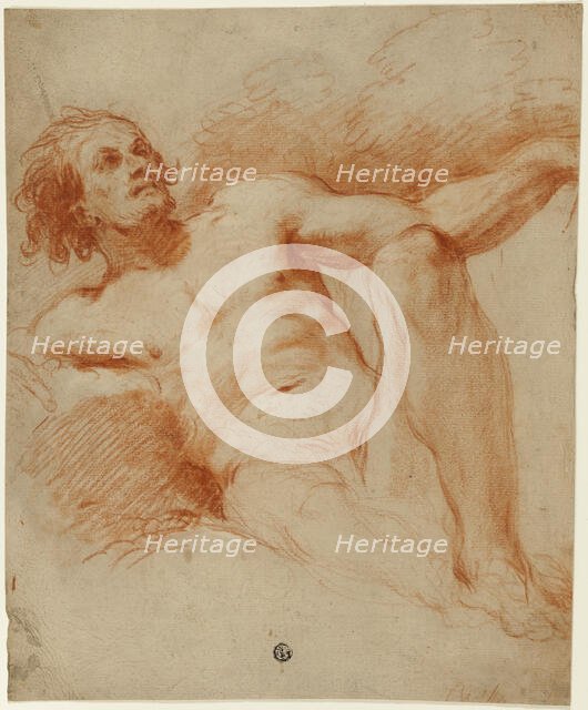 Seated Male Nude, n.d. Creator: Unknown.