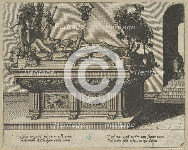 Twenty album pages with prints from the series ‘Coenotaphiorum’, 1563. Creators: Johannes van Doetecum I, Lucas van Doetecum.