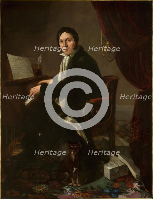 Portrait of the violinist and composer Karol Kurpinski (1785-1857), 1825. Creator: Molinari, Alexander (1772-1831).