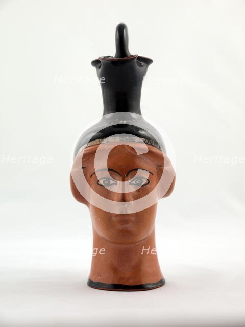 Oinochoe (Pitcher) in the Shape of a Female Head, about 450 BCE. Creator: Canessa Class.