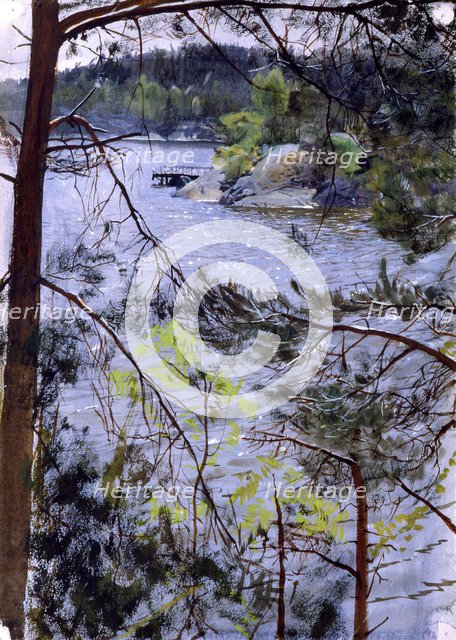 Kyrkviken at Lidingö , 1883.