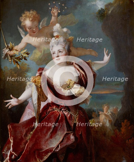 Portrait of Marie Anne de Châteauneuf , called Mademoiselle Duclos, in the role of Ariadne, ca 1712. Artist: Largillière, Nicolas, de (1656-1746)