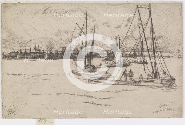 Amsterdam, from the Tolhuis, 1863. Creator: James Abbott McNeill Whistler.