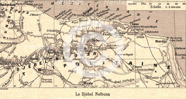 ''Le Djebel Nefousa; Le Nord-Est Africain', 1914. Creator: Unknown.