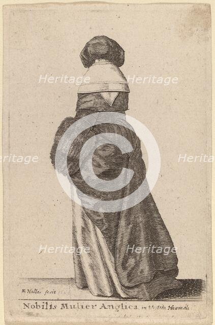 Nobilis Mulier Anglica, in Vestitu Hiemali, 1643. Creator: Wenceslaus Hollar.