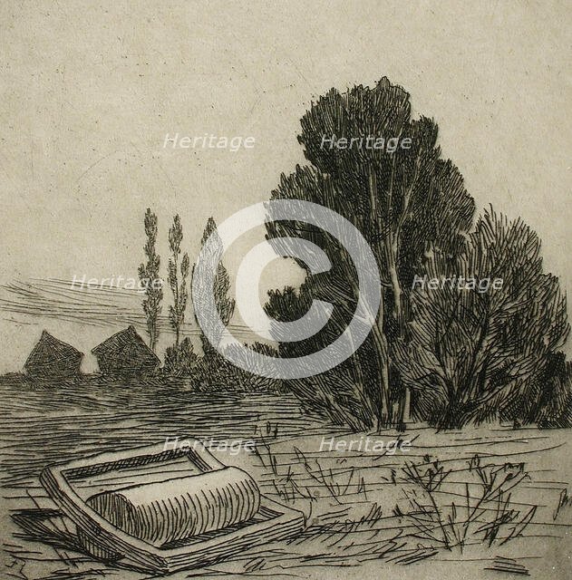 Paysage Brabançon, 1875. Creator: Félicien Rops.