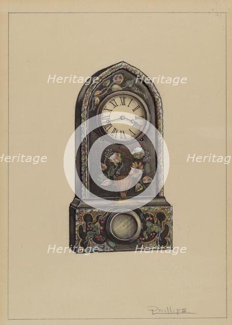 Clock, 1936. Creator: Lawrence Phillips.