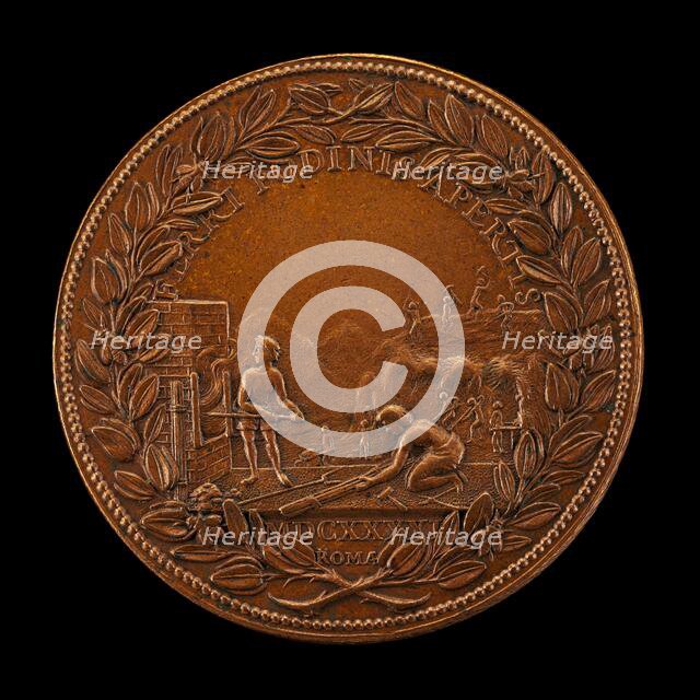 Mining Works on Monte Leone [reverse], 1641. Creator: Gaspare Morone Mola.