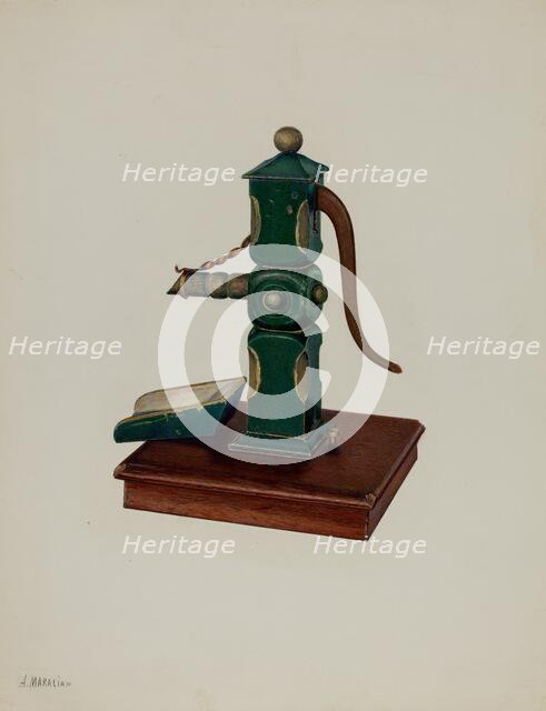 Toy Pump, 1935/1942. Creator: Arsen Maralian.