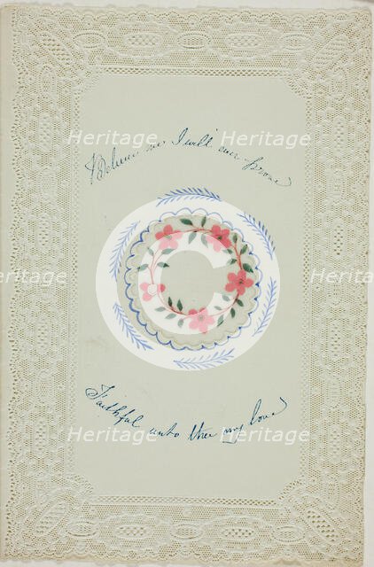 Believe Me I will Ever Prove (valentine), c. 1840. Creator: Unknown.