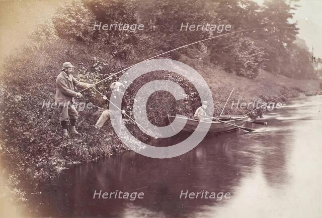 Fishing Party, Perthshire, from an album compiled by Sir John Everett Millais, 1879. Creator: Unknown.