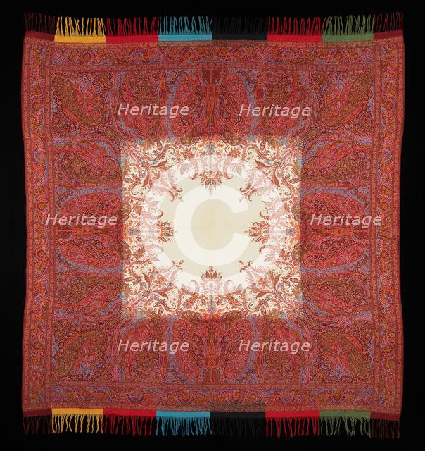 Shawl, probably Scottish, 1840-60. Creator: Unknown.