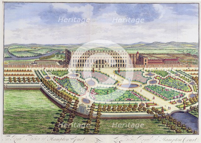 The Royal Palace of Hampton Court, London, 1730. Creator: Johannes Kip.