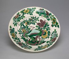 Green and Aubergine-glazed Dish (Susancai), Qing dynasty, Kangxi period (1662-1722). Creator: Unknown.